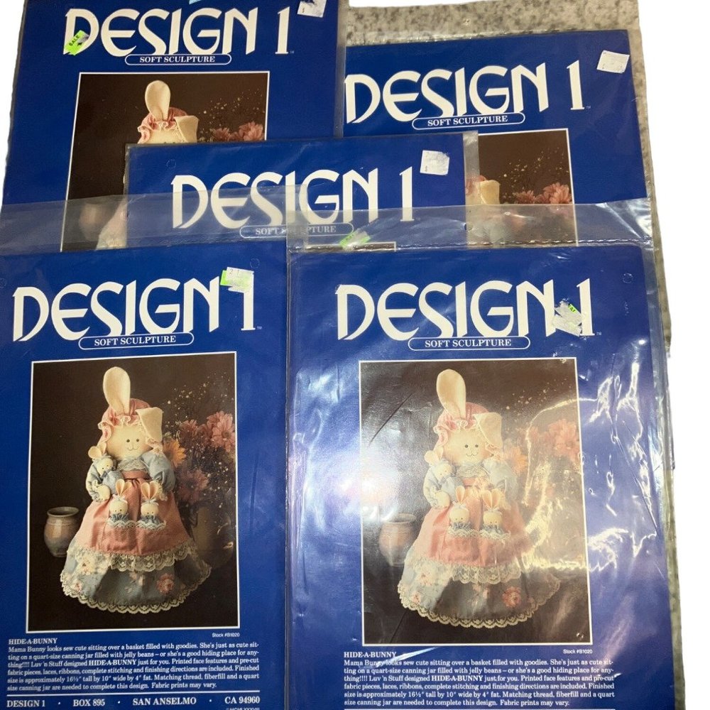 5 Hide-a-Bunny Kits (Mama Bunny) Basket or Jar Cover Craft Kits